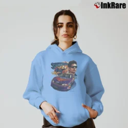 Women’s 1999 Jeff Gordon NASCAR x Superman Racing Cozy Hoodie in light blue | Warm, Structured, Stylish