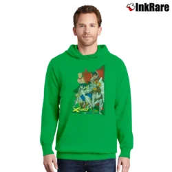 Men’s 1999 Marvel X Force Cable Comic Pullover Hoodie in irish green | Cozy, Durable, Modern Fit