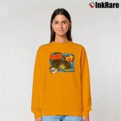 Women’s 1999 Pokemon Mewtwo Strikes Back The First Movie Relaxed Sweatshirt in orange | Soft, Laid-Back Vibe