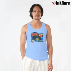 Men’s 1999 Pokemon Mewtwo Strikes Back The First Movie Tank Top in light blue | Breathable, Active-Friendly Design