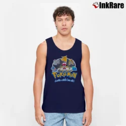 Men’s 1999 Pokemon Pikachu Squirtle Sandshrew Bulbasaur Fanatic Tank Top in navy | Breathable, Active-Friendly Design