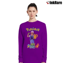 Women’s 1999 Pokemon Vintage Graphic Long-Sleeve Top in purple | Sleek, Versatile, All-Season