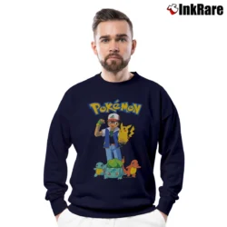 Men’s 1999 Pokemon Vintage Graphic Crewneck Sweatshirt in navy | Cozy Fabric, Clean Style