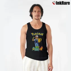 Men’s 1999 Pokemon Vintage Graphic Tank Top in black | Breathable, Active-Friendly Design