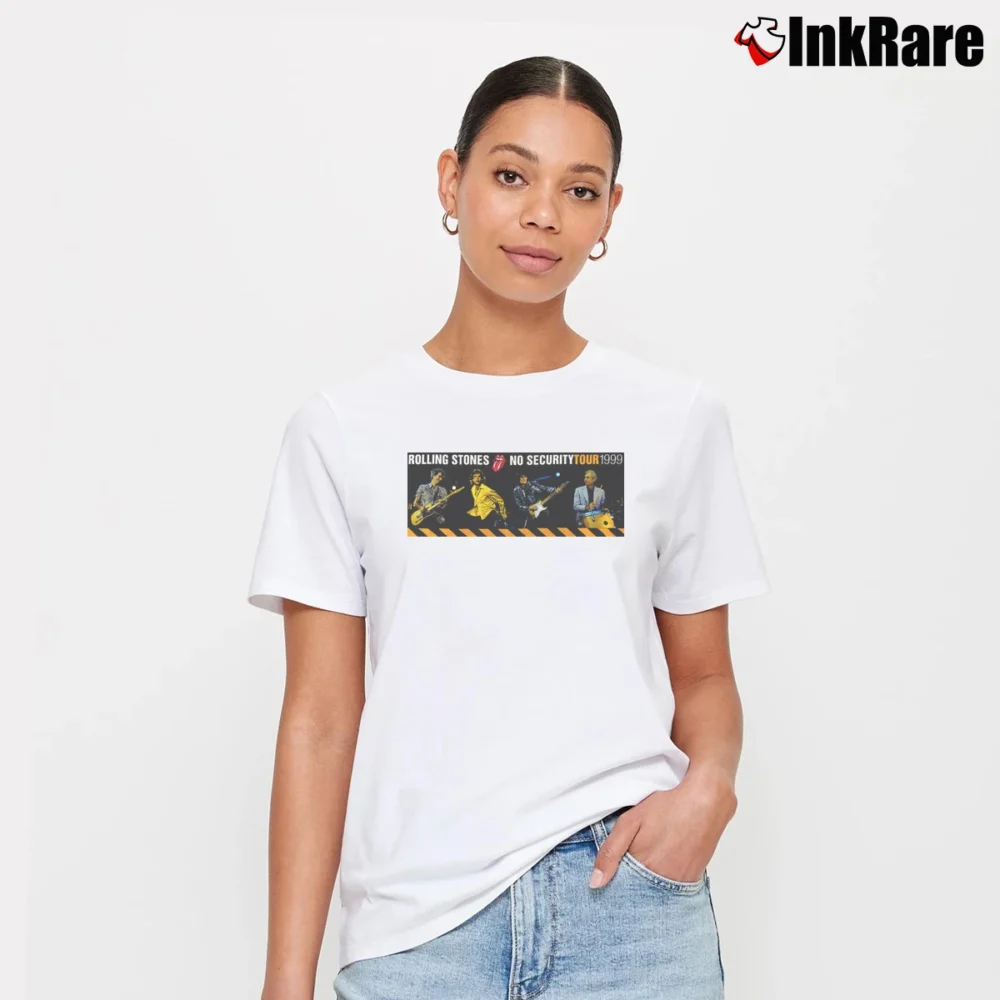 Women’s 1999 Rolling Stones No Security Tour Signature T-Shirt in white | Soft, Flattering Fit