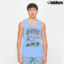 Men’s 1999 Silver Surfer Marvel Origin Universal Studios Tank Top in light blue | Breathable, Active-Friendly Design