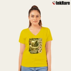 Women’s 1999 Sisqo The Thong Song Unleash The Dragon 90s Music V-Neck Tee in yellow | Chic Neckline, Soft Texture