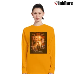 Women’s 1999 Star Wars Episode 1 Phantom Menace Promo Long-Sleeve Top in orange | Sleek, Versatile, All-Season