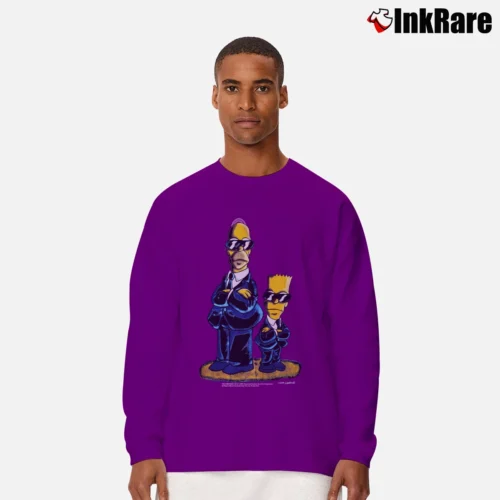 1999 The Simpsons Homer Bart Cartoon Character Men’s Long-Sleeve Tee in purple – Versatile Layering Men’s 1999 The Simpsons Homer Bart Cartoon Character Long-Sleeve Shirt in purple | Sleek, Lightweight, Year-Round Wear