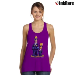 Women’s 1999 The Simpsons Homer Bart Cartoon Character Tank Top in purple | Lightweight, Movement-Friendly