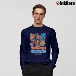 Men’s 2000 Captain Morgan For President Parody Long-Sleeve Shirt in navy | Sleek, Lightweight, Year-Round Wear