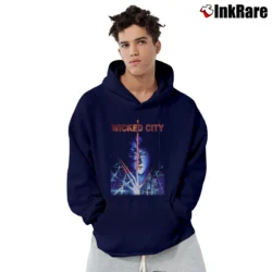 Men’s 2000 Wicked City Anime Mars Colony Pullover Hoodie in navy | Cozy, Durable, Modern Fit