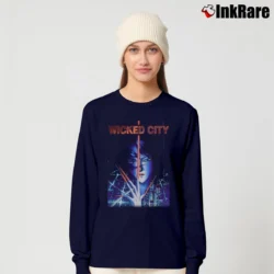 Women’s 2000 Wicked City Anime Mars Colony Long-Sleeve Top in navy | Sleek, Versatile, All-Season