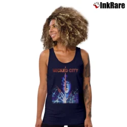Women’s 2000 Wicked City Anime Mars Colony Tank Top in navy | Lightweight, Movement-Friendly