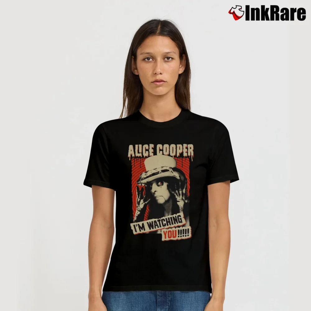 Women’s 2000s Alice Cooper I'm Watching You Rock Tour Signature T-Shirt in black | Soft, Flattering Fit