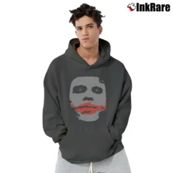 Men’s 2000s Batman Joker Heath Ledger Dark Knight Graphic Pullover Hoodie in charcoal | Cozy, Durable, Modern Fit