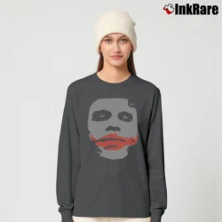 Women’s 2000s Batman Joker Heath Ledger Dark Knight Graphic Long-Sleeve Top in charcoal | Sleek, Versatile, All-Season