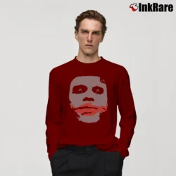 Men’s 2000s Batman Joker Heath Ledger Dark Knight Graphic Long-Sleeve Shirt in maroon | Sleek, Lightweight, Year-Round Wear