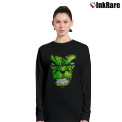 Women’s 2000s Incredible Hulk Marvel Classic Cartoon Long-Sleeve Top in black | Sleek, Versatile, All-Season