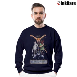 Men’s 2000s Mudvayne Graphic Crewneck Sweatshirt in navy | Cozy Fabric, Clean Style