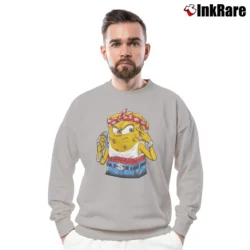 Men’s 2000s Spongebob Squarepants Rap Hip Hop Bootleg Style Crewneck Sweatshirt in sport grey | Cozy Fabric, Clean Style