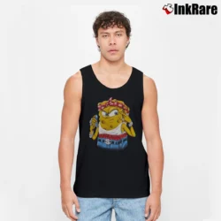 Men’s 2000s Spongebob Squarepants Rap Hip Hop Bootleg Style Tank Top in black | Breathable, Active-Friendly Design