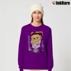 Women’s 2000s Swag Spongebob Squarepants Patrick Starfish Squidward Cartoon Animation Long-Sleeve Top in purple | Sleek, Versatile, All-Season