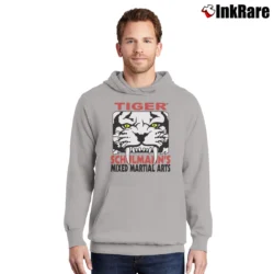 Men’s 2000s Tiger Schulmann's Mixed Martial Arts School Graphic Pullover Hoodie in sport grey | Cozy, Durable, Modern Fit