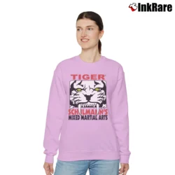Women’s 2000s Tiger Schulmann's Mixed Martial Arts School Graphic Relaxed Sweatshirt in light pink | Soft, Laid-Back Vibe