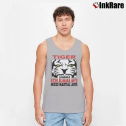 Men’s 2000s Tiger Schulmann's Mixed Martial Arts School Graphic Tank Top in sport grey | Breathable, Active-Friendly Design
