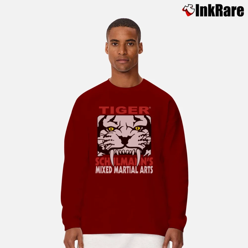 Men’s 2000s Tiger Schulmann's Mixed Martial Arts School Long-Sleeve Shirt in maroon | Sleek, Lightweight, Year-Round Wear