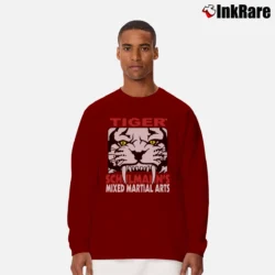 Men’s 2000s Tiger Schulmann's Mixed Martial Arts School Long-Sleeve Shirt in maroon | Sleek, Lightweight, Year-Round Wear