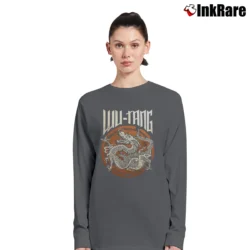 Women’s 2000s Wu Tang Clan Dragon Graphic Long-Sleeve Top in charcoal | Sleek, Versatile, All-Season