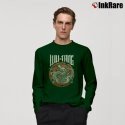 Men’s 2000s Wu Tang Clan Dragon Graphic Long-Sleeve Shirt in forest green | Sleek, Lightweight, Year-Round Wear