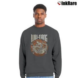 Men’s 2000s Wu Tang Clan Dragon Graphic Crewneck Sweatshirt in charcoal | Cozy Fabric, Clean Style