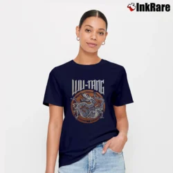 Women’s 2000s Wu Tang Clan Dragon Graphic Signature T-Shirt in navy | Soft, Flattering Fit