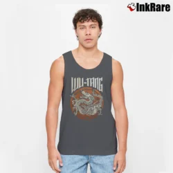 Men’s 2000s Wu Tang Clan Dragon Graphic Tank Top in charcoal | Breathable, Active-Friendly Design