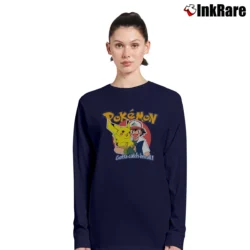 Women’s 2001 Ash And Pikachu Nintendo Pokemon Long-Sleeve Top in navy | Sleek, Versatile, All-Season
