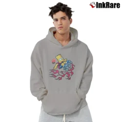Men’s 2001 Bart Simpson Skateboard The Simpsons Pullover Hoodie in sport grey | Cozy, Durable, Modern Fit
