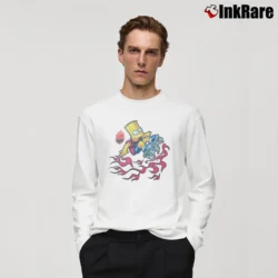 Men’s 2001 Bart Simpson Skateboard The Simpsons Long-Sleeve Shirt in white | Sleek, Lightweight, Year-Round Wear