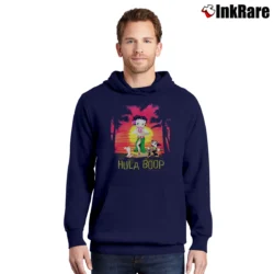 Men’s 2002 Betty Boop Hula Boop Cartoon Graphic Pullover Hoodie in navy | Cozy, Durable, Modern Fit