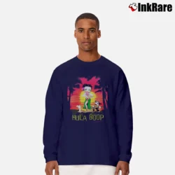 Men’s 2002 Betty Boop Hula Boop Cartoon Graphic Long-Sleeve Shirt in navy | Sleek, Lightweight, Year-Round Wear