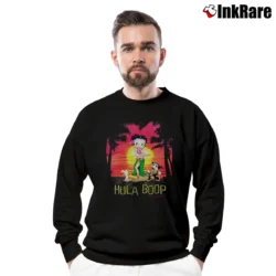Men’s 2002 Betty Boop Hula Boop Cartoon Graphic Crewneck Sweatshirt in black | Cozy Fabric, Clean Style