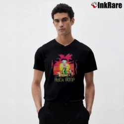 Men’s 2002 Betty Boop Hula Boop Cartoon Graphic V-Neck Tee in black | Sharp, Breathable, Everyday Staple