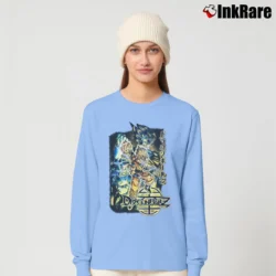 Women’s 2002 Dragon Ball Z Goku Vegeta Vintage Long-Sleeve Top in light blue | Sleek, Versatile, All-Season