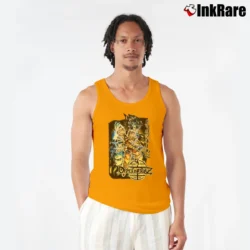 Men’s 2002 Dragon Ball Z Goku Vegeta Vintage Tank Top in orange | Breathable, Active-Friendly Design