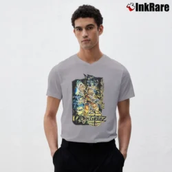 Men’s 2002 Dragon Ball Z Goku Vegeta Vintage V-Neck Tee in sport grey | Sharp, Breathable, Everyday Staple