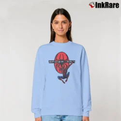 Women’s 2002 Spiderman Marvel Comics Movie Relaxed Sweatshirt in light blue | Soft, Laid-Back Vibe