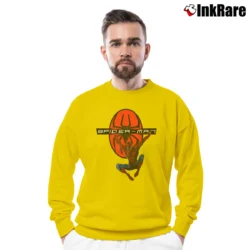 Men’s 2002 Spiderman Marvel Comics Movie Crewneck Sweatshirt in yellow | Cozy Fabric, Clean Style