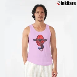 Men’s 2002 Spiderman Marvel Comics Movie Tank Top in light pink | Breathable, Active-Friendly Design